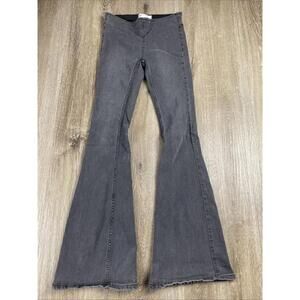 Free People Super Bell Bottom Flared Jeans Gray Women's 25 x 32 EUC Stretch